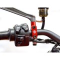 DBK Special Parts (Ducabike) Mirror Mount Handlebar Clamp for Brembo Semi-radial, RCS, and Performance Technology Master Cylinders - M8x1.25 - Right Hand Thread DBK Special Parts (Ducabike) Mirror Mount Handlebar Clamp for Brembo Semi-radial, RCS, and Performance Technology Master Cylinders - M8x1.25 - Right Hand Thread